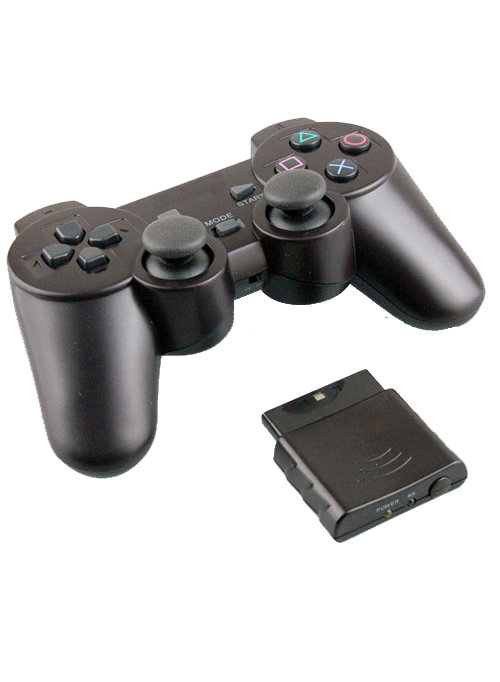 Джойстик аналоговый беспроводной DualShock 2 (Черный) (PS2)